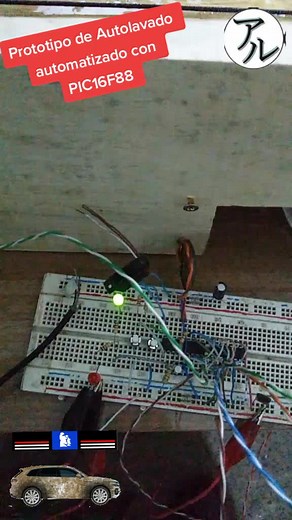 Prototipo de Autolavado Automatizado con PIC16F88 #MikroBasic #PIC16F88 #uln2003 #pwm #bombadeagua #eeprom #electronica #programacion #autolavado #maqueta #prototipo #ArmandoCircuitos #parati #fyp #microcontrolador