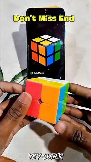 2x2 Twisted Corner Solved Using Colour ❌ Using Ai ✅ |#rubikscube#ai#shorts