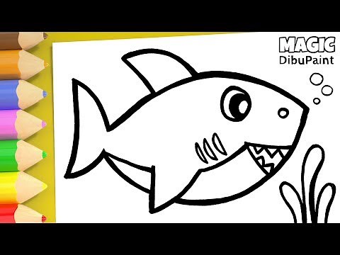 Cómo Dibujar BABY SHARK Canciones infantiles | Dibujos para Dibujar
