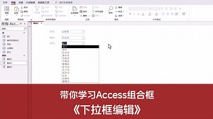 带你学习Access组合框--下拉框内容编辑