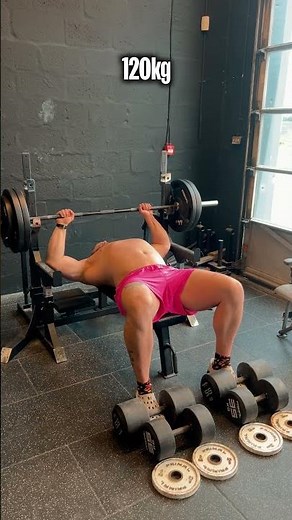 120kg bench press destruction #strongman #strength #training