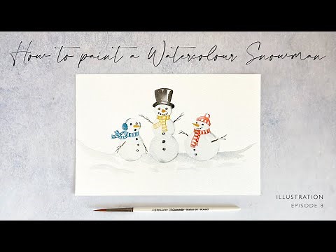 How to Paint a Watercolour Snowman