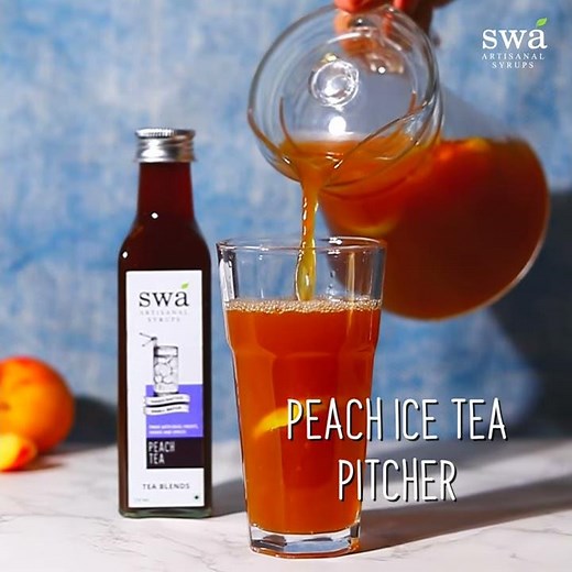 Peach Iced Tea Syrup | Swa Artisanal Syrups | DIY Recipe for Refreshing Peach Iced Tea