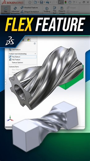 How to Twist a Part in SolidWorks Using Flex | SolidWorks Tutorial #shorts #solidworks2027 #tips #yt