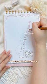 How to Draw an Aesthetic Violin #art #drawing #drawing #howtodraw #drawingtutorial