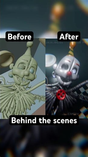 This is How I Made FNAF VHS TAPE 📼 #horror #blender #helpmemakethismakesense #scary #jumpscare