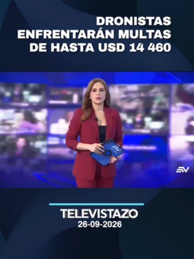 🔵 #Televistazo | La nueva Ley de Aviación Civil establece multas para los dronistas que incumplan sus disposiciones. Las sanciones pueden ir desde 1.446 hasta 14.460 dólares, dependiendo de la falta. Diego Puente con los detalles. Más detalles 👉 https://ecuavisa.com