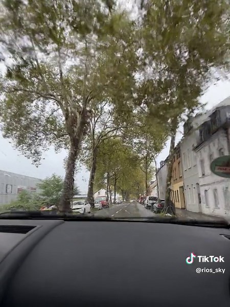 Driving Through Rainy Streets in a Moving Vehicle