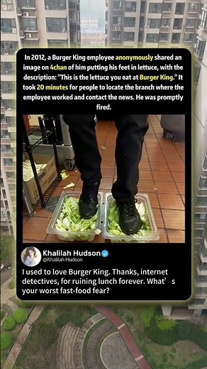 Burger King Employee Put His Feet in Lettuce – Got Caught in 20 Mins 🍔 #FastFood #Fail #Viral