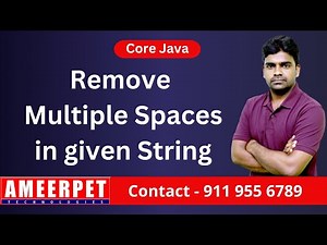 Remove Multiple Spaces in String | Ameerpet Technologies | By Srinivas