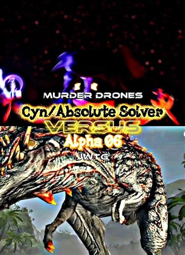 :)Cyn/ Absolute Solver ( Murder Drones) VS Alpha 06 ( JWTG) #shortvideo #jurassicworld #murderdrones