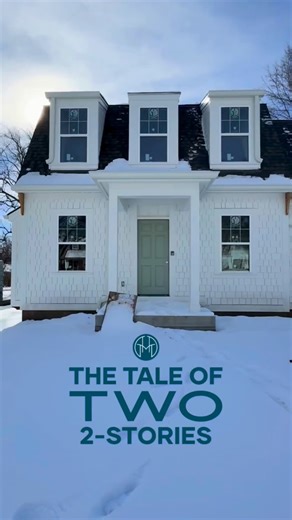 The Taylor-Made Team • KW Kansas City Metro on Instagram: "The Tale of Two 2-Stories 🏡 Two classic new construction homes — a Dutch Colonial and a Cape Cod — both thoughtfully built by @koenigbuilding. While they’re both two-story homes, their history and design details give each a completely different feel. 🏠 Dutch Colonial Style Homes Known for their broad gambrel roof with flared eaves, Dutch Colonial homes have a barn-like shape that adds character and usable space. Early versions often ex