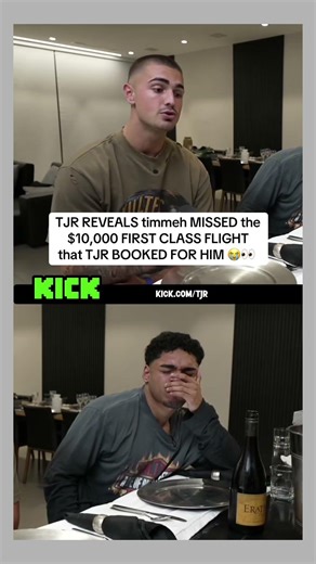 TJR REVEALS timmeh MISSED the $10,000 FIRST CLASS FLIGHT that TJR BOOKED FOR HIM🔥#kick #tjr