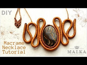 Macrame Tutorial | Special Micro Macrame Necklace | How to make jewelry with stone at home | DIY