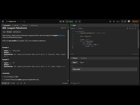 Day 6 | 31/1000 | LeetCode 409 Longest Palindrome Explained Using HashMap (Easy Logic)