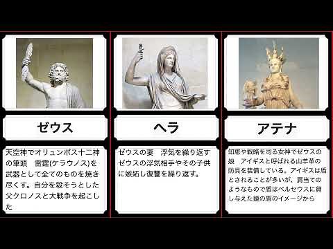 ギリシャ神話 オリュンポス十二神まとめ