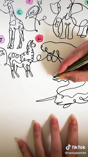 One Line Animal Alphabet: Letter O