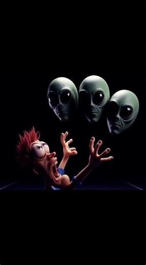 I came across 3 alien heads in the dark!