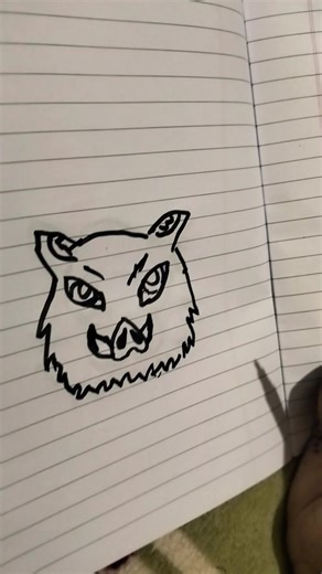 how to draw inosuke mask #demonslayer