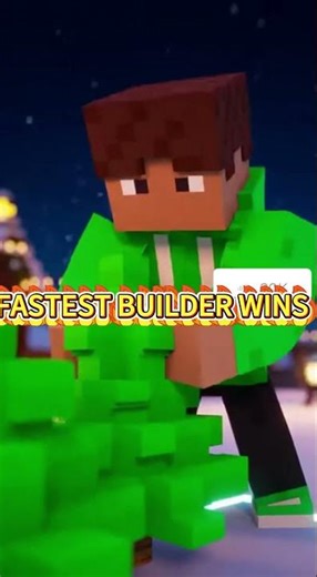 Minecraft Christmas Tree Build PK 🎄 Who’s Faster?