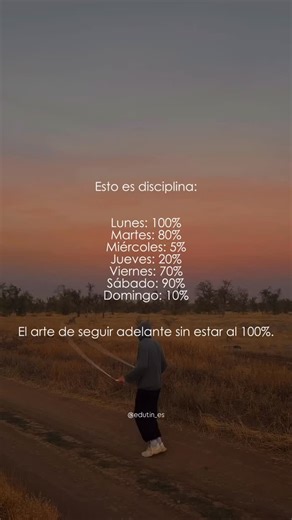 Edutin Academy | Cursos Online Certificados on Instagram: "Esto es disciplina, inicia la semana con un 💯"