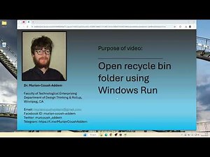 Open recycle bin folder using Windows Run