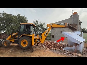 JCB 3DX Backhoe Old House Demolition and Debris Soil Removed | jcb video