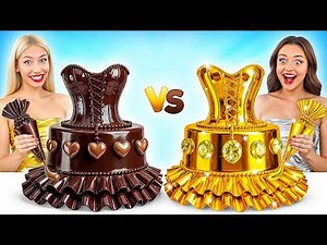 Cake Decorating Challenge Gold vs Silver | Funny Food Hacks by Multi DO Gilrs