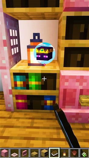 Bookshelf Build Hack! #minecraft #shorts
