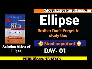 Ellipse Day-01 Complete 🛑 Live | Solution of Ellipse Class-12 NEB Math | U-ThinkCrazy NEB
