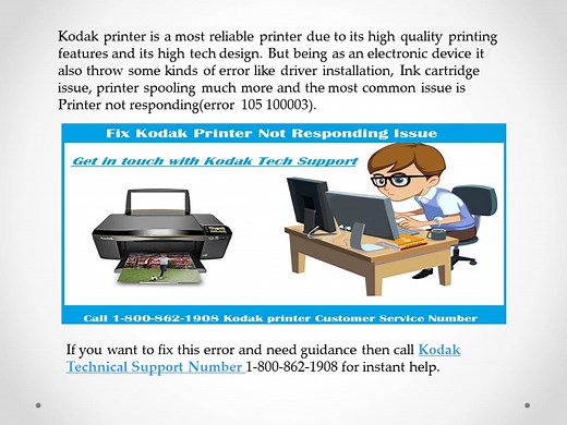 Steps to Fix Kodak printer not responding issue (Error code105 100003)Fix Kodak Printer not respond Error