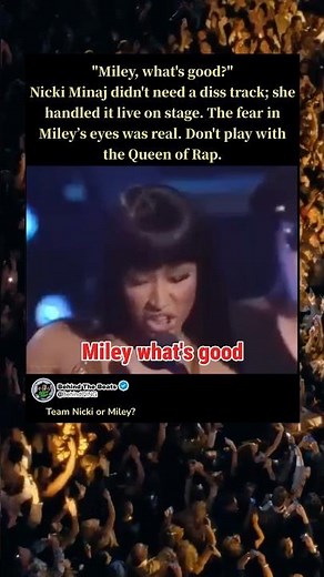 Nicki Minaj SCARED Miley Cyrus On Live TV 😨#NickiMinaj #MileyCyrus #hiphophistory #RapBeef #rapper