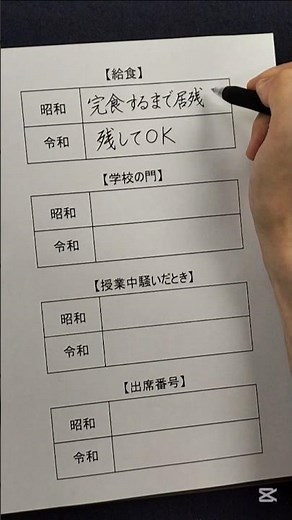 昭和と令和の小学校の違い