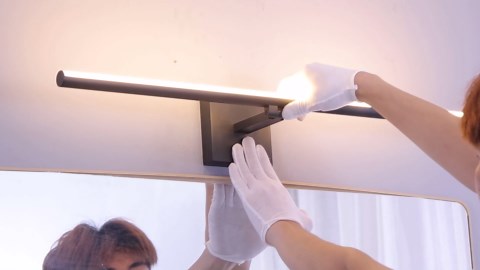 32 Inch LED Bathroom Vanity Light (3000K/4000K/6000K, Dimmable), Brass Modern Bathroom Light Fixture Over Mirror, Vanity Light Bar with Angle Adjustable