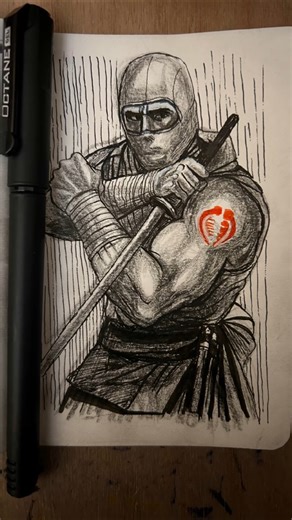G I GOE STORM SHADOW QUICK ART🔥#shorts #G I joe#BO #bonesnapper #buff #squigs #drawing #sketch