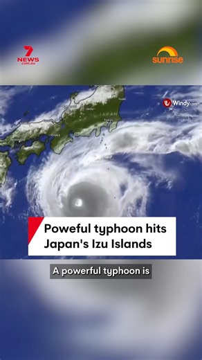 Typhoon Halang has hit Japan's Izu Islands with gusts of more than 250 km/h and up to 300mm of rain. #typhoon #TyphoonHalang #weather #wildweather #Japan | 7NEWS Australia