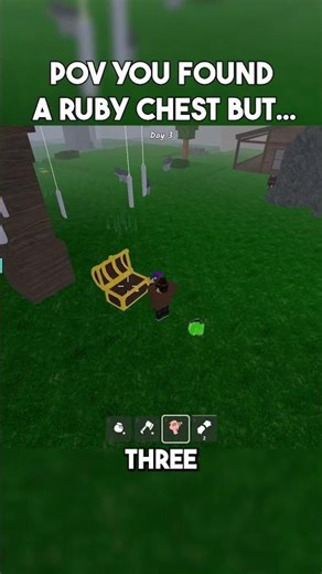 Pov when you find a ruby chest on day 3 in #99nights #roblox