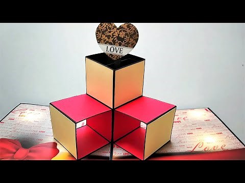 Triple Pop Up Cube Tutorial | Easy Valentine Day Card Ideas | Love Pop Up Card Ideas | Last Min Diy