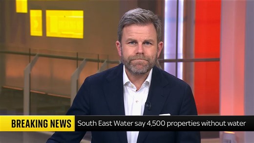 BREAKING: South East Water have said that around 4,500 properties currently have water supply issues, after a fault at a treatment works. They have also said that they expect supplies to be fully restored later today. Read more stories here: https://trib.al/tvLz1Wi 📺 Sky 501 and YouTube | Sky News