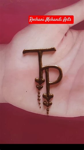 Couple name letter mehandi design |TP letter mehandi design #shortvideo #mehndidesign #trending