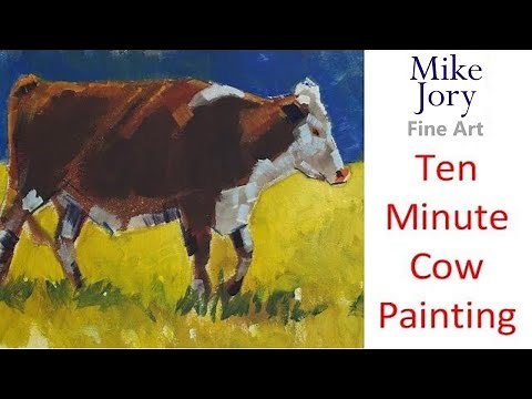 ten minute cow painting tutorial