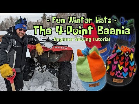 Hat School - Four Point Beanie - Beginner Sewing Tutorial, DIY Fleece Hat