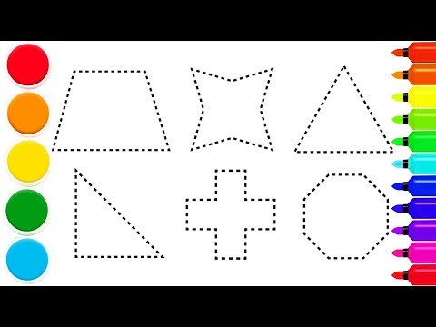 How to draw simple 2d geometric shapes | step by step