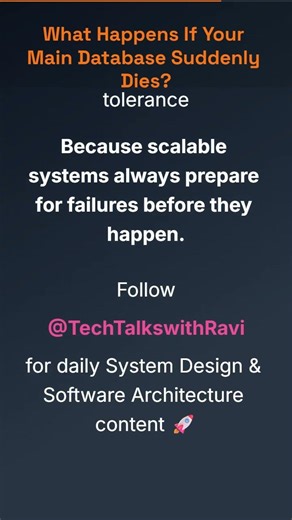 What Happens If Your Main Database Suddenly Dies? #DatabaseFailover #SystemDesign #HighAvailability