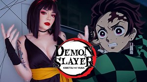 Demon Slayer cosplayer stands her ground as fiery female Tanjiro Kamado