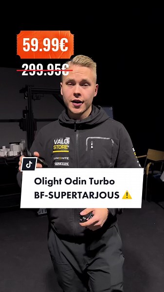 ⚠️ Olight Odin Turbo - BF-SUPERTARJOUS ⚠️ Picatinny yhteensopiva taktinen valaisin 1050 metrin kantamalla! 🔥 Hinta nyt 59.99€ (normaalisti 299.95€) #valostore #blackfriday #blackfridaydeals #blackfridaysale