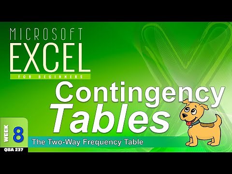 Make a Conditional Probability Contingency Table in Excel (WK8)