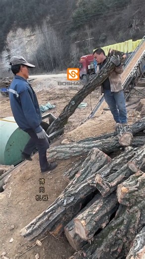 This Powerful Log Loading Machine Handles Massive Tree Trunks Like They’re Nothing😱🤯🔥 #shorts