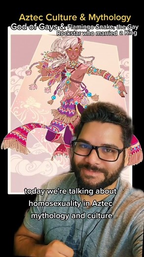 Matthew Torres on Instagram: "God of Gays and Gay Rockstars. The Aztec certainly had homosexuality, and anyone saying otherwise is likely getting sources from Colonizer indoctrination documents. We have indigenous sources to confirm these events. SOURCE: Fifth Sun by Camilla Townsend. #gay #lgbt #lesbian #gods #God #goddess #aztec #mexica #mexico #Mythology #folklore #equality #Representation #diversity #education #history #Latino #latina #flamingosnake"