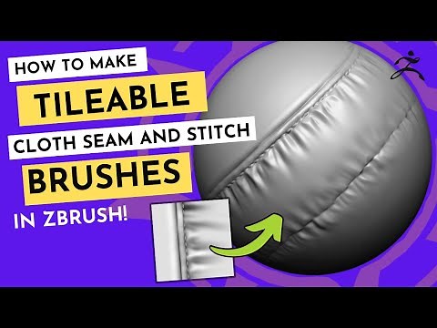 How to create PERFECTLY TILEABLE SEAM and STITCHES Brushes in Zbrush - Full Process, Step by Step